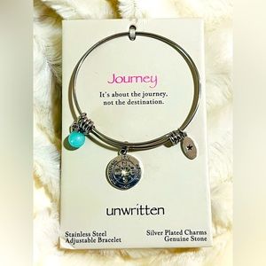 Unwritten Journey bracelet silver plated charms NWT
